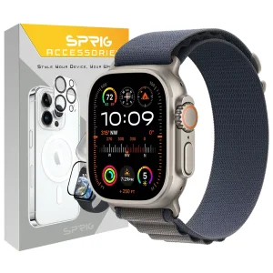 بند اسپریگ مدل Titanium Alpine مناسب برای اپل واچ سری SE/Ultra/1/2/3/4/5/6/7/8 سایز 42/44/45/49 میلی متری