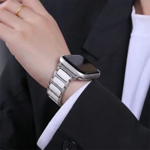 بند ال کا جی مدل CeramicSt-LK مناسب برای اپل واچ سایز 42 میلی متری سری 11 / 10