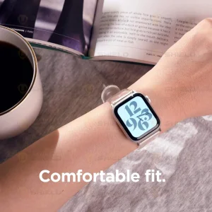 بند آلتیمیت شیلد مدل Transparent Silicone مناسب برای اپل واچ سری 4/5/6/Se سایز 44mm
