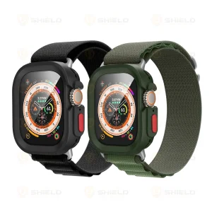 بند آلتیمیت شیلد مدل Alpine Defender مناسب برای اپل واچ Ultra / Ultra 2 سایز 49 میلی متری به همراه کاور