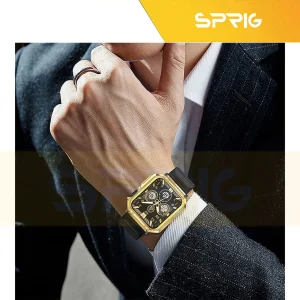 بند اسپریگ مدل Lux Spig مناسب برای اپل واچ سری SE2021/7/8/9 سایز 45 میلی متری به همراه کاور