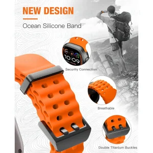 بند آکوآرا مدل BKBUCK-Ocean مناسب برای اپل واچ Series 4 44mm / 5 44mm / 6 44mm / 7 45mm / Ultra/Ultra 2 49mm / 1 42mm