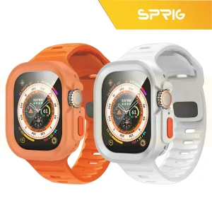 بند اسپریگ مدل Spig Amizze مناسب برای اپل واچ Series 7 45mm / Series 8 45mm / Series 9 45mm به همراه کاور