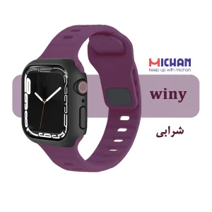 بند میچان مدل Silicone Sport مناسب برای اپل واچ 46 میلی متری سری 10/11 به همراه کاور