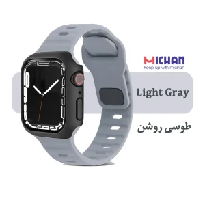 بند میچان مدل Silicone Sport مناسب برای اپل واچ 46 میلی متری سری 10/11 به همراه کاور