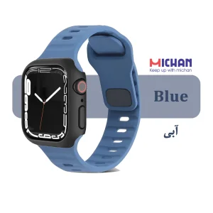 بند میچان مدل Silicone Sport مناسب برای اپل واچ 46 میلی متری سری 10/11 به همراه کاور