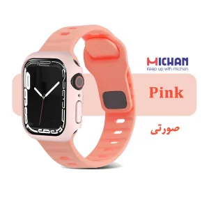 بند میچان مدل Silicone Sport مناسب برای اپل واچ 46 میلی متری سری 10/11 به همراه کاور