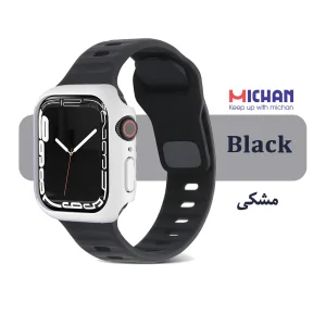 بند میچان مدل Silicone Sport مناسب برای اپل واچ 46 میلی متری سری 10/11 به همراه کاور
