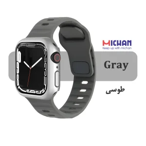 بند میچان مدل Silicone Sport مناسب برای اپل واچ 46 میلی متری سری 10/11 به همراه کاور