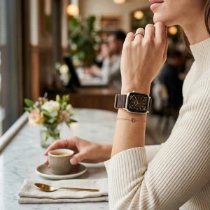 بند اسپریگ مدل Korean Leather مناسب برای اپل واچ 46 میلی متری سری 10/11