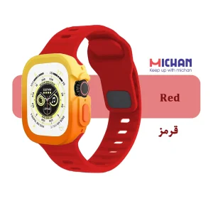 بند میچان مدل Silicone Sport مناسب برای اپل واچ 49 میلی متری سری ULTRA1/ULTRA2/ULTRA3 به همراه کاور