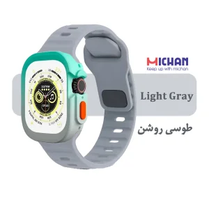 بند میچان مدل Silicone Sport مناسب برای اپل واچ 49 میلی متری سری ULTRA1/ULTRA2/ULTRA3 به همراه کاور
