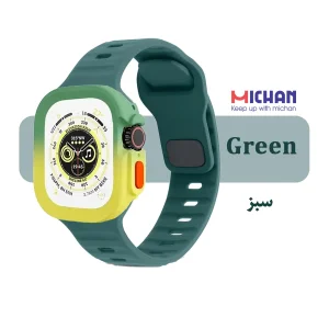 بند میچان مدل Silicone Sport مناسب برای اپل واچ 49 میلی متری سری ULTRA1/ULTRA2/ULTRA3 به همراه کاور