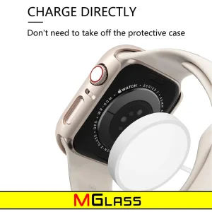 کاور ام‌گلس مدل MG-360 مناسب برای اپل واچ Series SE 2022 Aluminum Case 44mm / SE 2021 Aluminum Case 44mm / Series 5 44mm / Series 6 44mm / SE 44mm به همراه محافظ صفحه نمایش