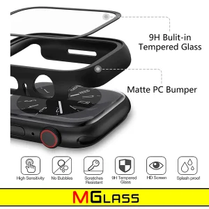 کاور ام‌گلس مدل MG-360 مناسب برای اپل واچ Series SE 2022 Aluminum Case 44mm / SE 2021 Aluminum Case 44mm / Series 5 44mm / Series 6 44mm / SE 44mm به همراه محافظ صفحه نمایش