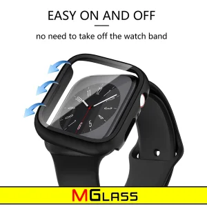 کاور ام‌گلس مدل MG-360 مناسب برای اپل واچ Series SE 2022 Aluminum Case 44mm / SE 2021 Aluminum Case 44mm / Series 5 44mm / Series 6 44mm / SE 44mm به همراه محافظ صفحه نمایش