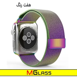 بند ام‌گلس مدل Milanese مناسب برای اپل واچ سری 1 / 2 / 3 / 4 / 5 / 6 / 7 / 8 / SE / Ultra سایز 42 / 44 / 45 / 49 میلی متری