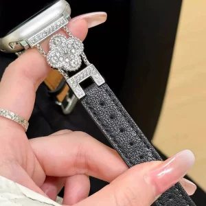 بند اسپریگ مدل Flower Diamond مناسب برای اپل واچ 42/44/45/46/49 میلی متری سری Se/1/2/3/4/5/6/7/8/9/10/Ultra/Ultra2