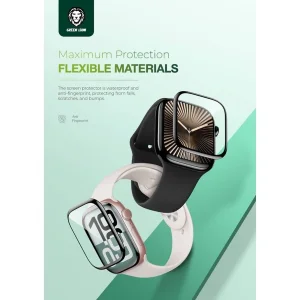 محافظ صفحه نمایش گرین لاین مدل 3D UltraFlex مناسب برای اپل واچ سری 10 سایز 42 میلی متری