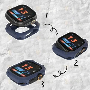 بند آلتیمیت شیلد مدل Spig HexaG مناسب برای اپل واچ 49 میلی متری سری Ultra / Ultra 2 / Ultra 3 به همراه کاور
