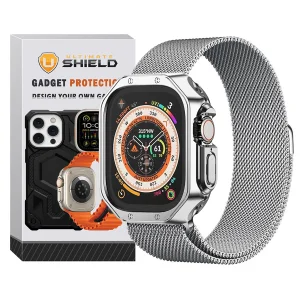 بند آلتیمیت شیلد مدل Milanese LX مناسب برای اپل واچ Ultra / Ultra 2 49mm به همراه کاور