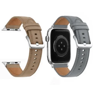 بند آلتیمیت شیلد مدل GRY Leather مناسب برای اپل واچ 38/40/41 میلی متری سری SE/1/2/3/4/5/6/7/8/9