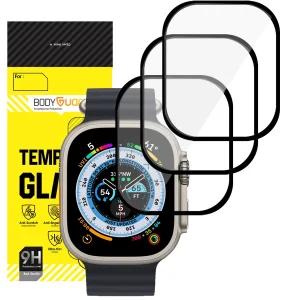 محافظ صفحه نمایش بادیگارد مدل PMMA مناسب برای اپل واچ سری Ultra 49 mm بسته 3 عددی