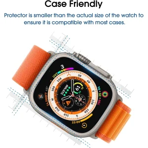 محافظ صفحه نمایش بادیگارد مدل PMMA مناسب برای اپل واچ سری Ultra 49 mm بسته 3 عددی
