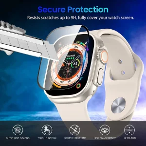 محافظ صفحه نمایش بادیگارد مدل PMMA مناسب برای اپل واچ سری Ultra 49 mm بسته 3 عددی