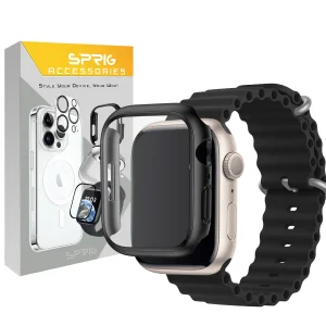 بند اسپریگ مدل Ocean Mix Guard مناسب برای اپل واچ سری SE2021/7/8/9 سایز 45 میلی متری به همراه کاور