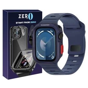 بند زیرو مدل SPG Rugged ZR مناسب برای اپل واچ Series 7 45mm / Series 8 45mm / Series 9 45mm به همراه کاور