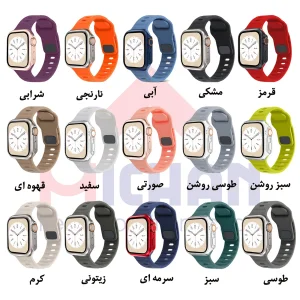 بند میچان مدل Silicone Sport مناسب برای اپل واچ 40/41 میلی متری سری SE/SE2/SE3/4/5/6/7/8/9 به همراه کاور