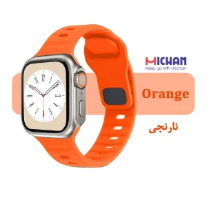 بند میچان مدل Silicone Sport مناسب برای اپل واچ 40/41 میلی متری سری SE/SE2/SE3/4/5/6/7/8/9 به همراه کاور