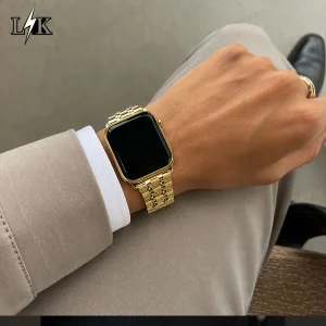 بند ال کا جی مدل 7Bead-LK مناسب برای اپل واچ سایز 41 میلی متری سری 7/8/9