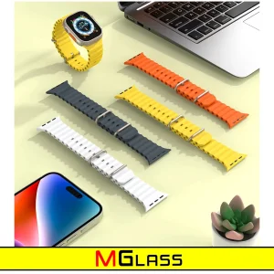 بند ام‌گلس مدل Ocean مناسب برای اپل واچ Series 7 Aluminum 45 میلی متری