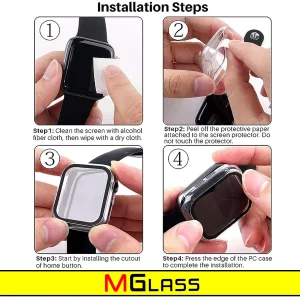 کاور ام‌گلس مدل MG-360 مناسب برای اپل واچ Series 8 Aluminum 45mm / Series 7 Aluminum 45mm به همراه محافظ صفحه نمایش