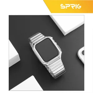 بند اسپریگ مدل Swatch مناسب برای اپل واچ Ultra 49 میلی متری به همراه کاور