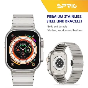 بند اسپریگ مدل Swatch مناسب برای اپل واچ Ultra 49 میلی متری به همراه کاور