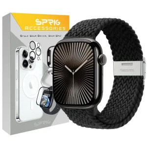 بند اسپریگ مدل Braided SGK مناسب برای اپل واچ سری 4/5/6/Se سایز 44 میلیمتری