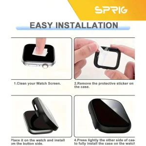 بند اسپریگ مدل Silicone Guard GL مناسب برای ساعت هوشمند اپل Series 7 41mm / Series 8 41mm / Series 9 41mm به همراه کاور