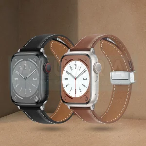 بند آکوآرا مدل Leathery Magnet مناسب برای اپل واچ 42/44/45 میلیمتری سری SE/1/2/3/4/5/6/7/8/9