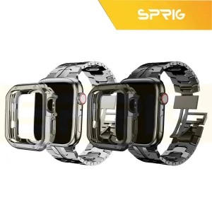 بند اسپریگ مدل Magnetic Iron man LX مناسب برای اپل واچ Ultra / Ultra 2 49mm به همراه کاور