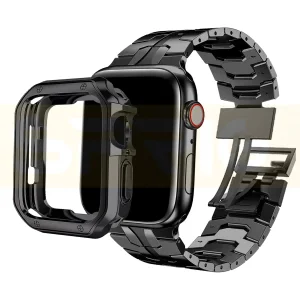 بند اسپریگ مدل Magnetic Iron man LX مناسب برای اپل واچ Ultra / Ultra 2 49mm به همراه کاور