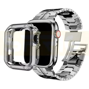 بند اسپریگ مدل Magnetic Iron man LX مناسب برای اپل واچ Ultra / Ultra 2 49mm به همراه کاور