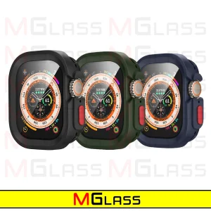 کاور ام‌گلس مدل SIC Armor MG مناسب برای اپل واچ Series 7 Aluminum 45mm / Series 8 Aluminum 45mm / Series 9 Aluminum 45mm به همراه محافظ صفحه نمایش
