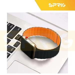 بند اسپریگ مدل magnetic silicon dual color مناسب برای اپل واچ Ultra 49mm