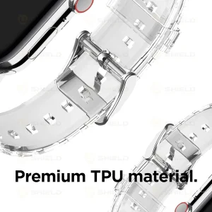 بند آلتیمیت شیلد مدل Transparent Silicone مناسب برای اپل واچ سری 10 سایز 46mm