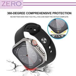 کاور زیرو مدل ZR-Ultra مناسب برای اپل واچ Series SE 2022 Aluminum Case 40mm / SE 2021 Aluminum Case 40mm / Series 5 40mm / Series 6 40mm / Series 4 40mm به همراه محافظ صفحه نمایش