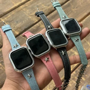 بند آکوآرا مدل Denim HRMS مناسب برای اپل واچ 38/40/41 میلیمتری سری SE/1/2/3/4/5/6/7/8/9