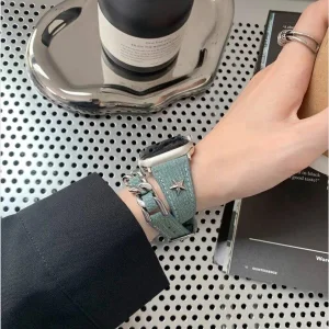 بند آکوآرا مدل Denim HRMS مناسب برای اپل واچ 38/40/41 میلیمتری سری SE/1/2/3/4/5/6/7/8/9